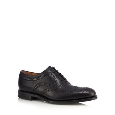 Loake Black perforated leather brogues